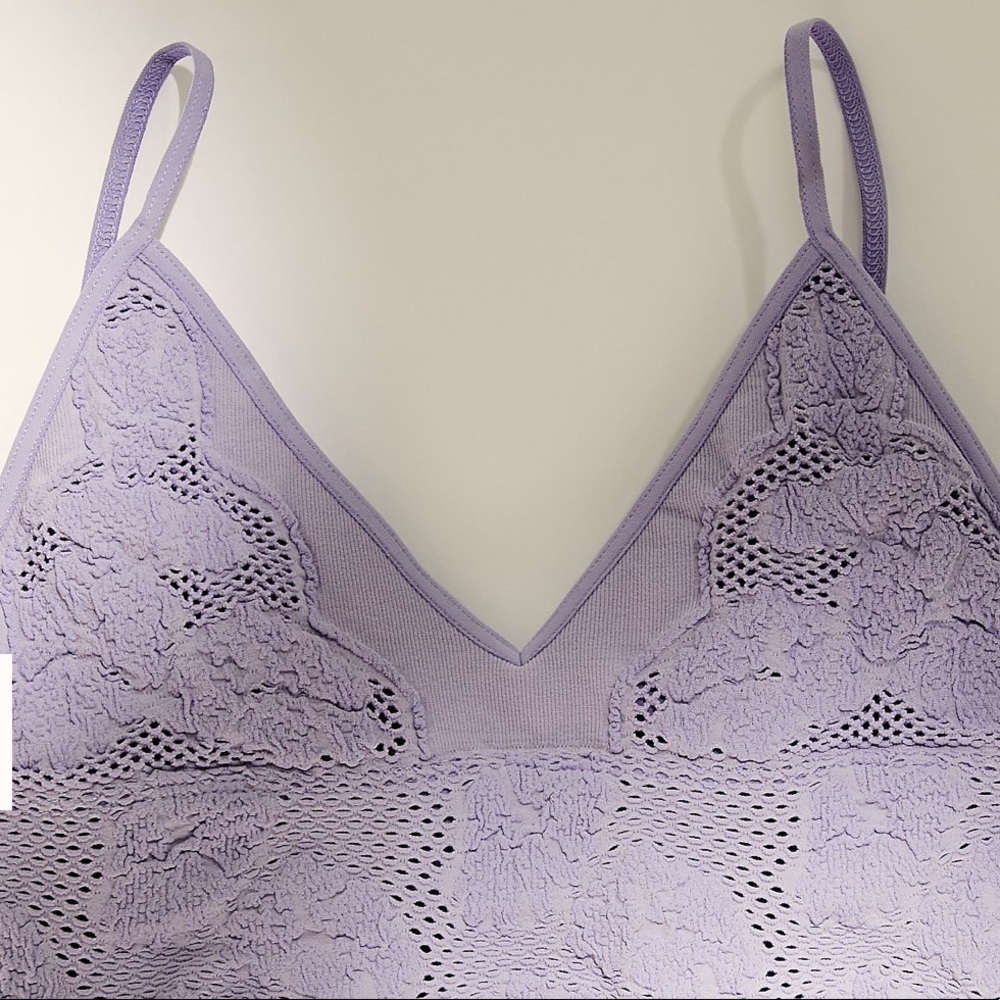 NEW🌺Free intimately people candy/mosaic lace steam seamless Bralette - Picture 12 of 17